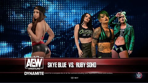 AEW Dynamite Skye Blue vs Ruby Soho Semi-Final match of the Women’s Owen Hart Tournament