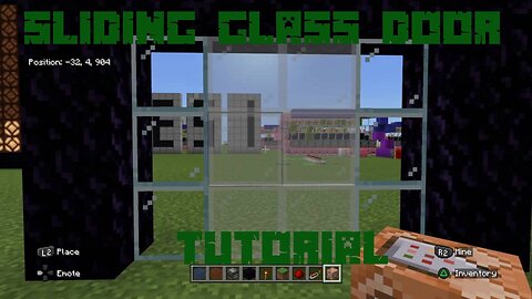 How to Make A Fully Automatic Sliding Glass Door (with SFX) in Minecraft.- Bedrock Edition 1.20.73