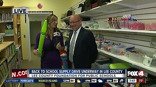 Foundation for Lee County Public Schools holds back to school supply drive