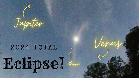 Venus to the right of eclipse and Jupiter to the left!