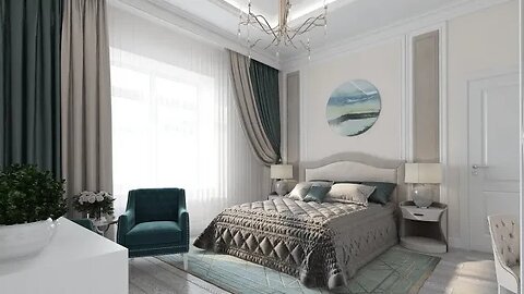 Modern bedroom with classic elements