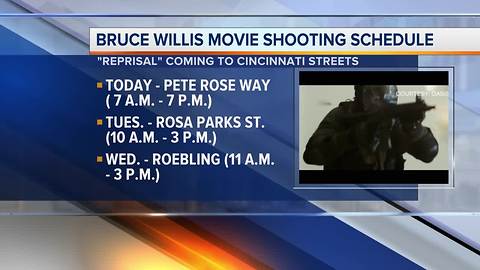 Here's where to catch Bruce Willis filming 'Reprisal' this week