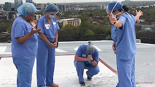 Nurses Prays At Hospital's Helipad