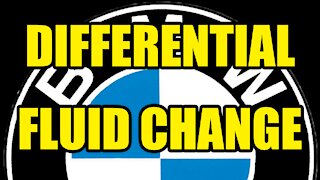 BMW Differential Fluid Change 3-series 1999-2006