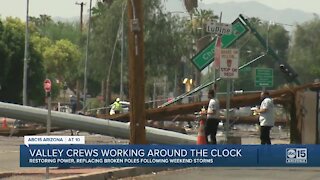 APS crews to replace 14 broken power poles along Peoria Ave.