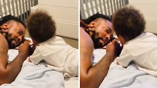 Sweet Baby Preciously Says "I Love You" To His Daddy
