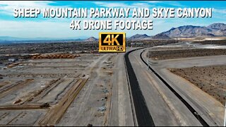 Sheep Mountain Parkway And Skye Canyon 4K Drone Footage