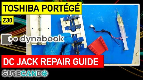 TOSHIBA Dynabook Protege Z30 DC Jack Replacement using different model DC Jack. Repair.
