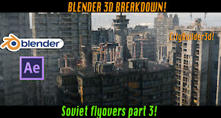 Blender City scene breakdown: CityBuilder3d Soviet Trailer setup #2