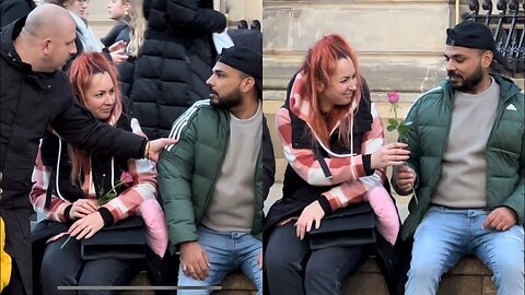 I give flower to this girl in front of her husband he went mad at me | joker pranks latest