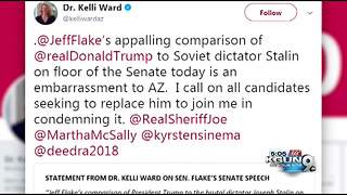 Kelli Ward calls Sen. Jeff Flake "an embarrassment to Arizona" in tweet