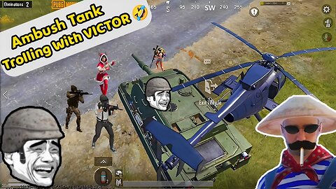 Victor Discover New Trolling Idea 🤣🤣 Funny Troll With Tank Fight 🤣😱 Pubg Mobile .
