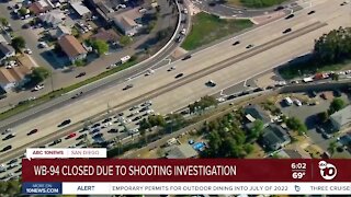 Shooting along westbound 94 closes road