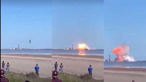 The moment the Chinese missile, which got out of control, fell and exploded