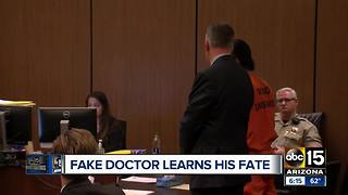 A fake doctor, exposed through an undercover investigation, learned his fate from a judge after he plead guilty