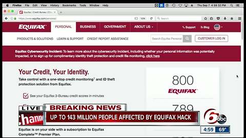 Equifax: Criminals accessed personal info of 143 mil US consumers