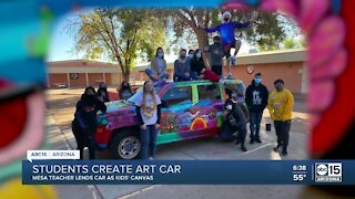 Mesa art teacher let students paint his car