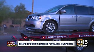 Tempe officer's car hit pursuing suspects