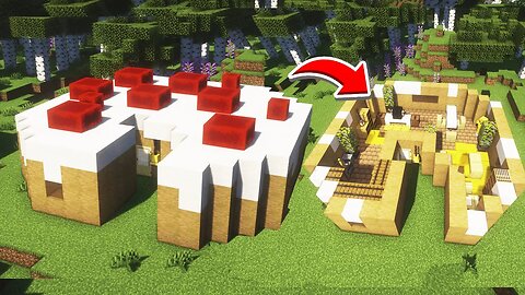 Minecraft House Tutorial : how to build a minecraft Cake House 🍰