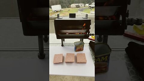 Spam On My Catch N’ Cook Ammo Can Grill! #shorts #diy #mealprep