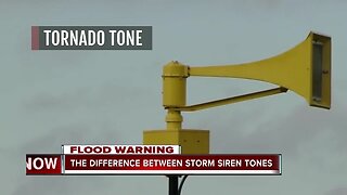 Difference between storm siren tones