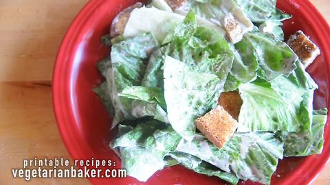 Delicious vegan Caesar salad recipe