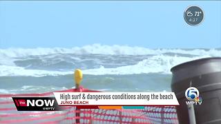 High surf and dangerous conditions along South Florida beaches