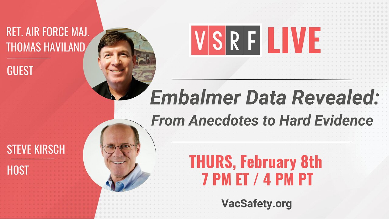 Support the work of VSRF at https://VacSafety.org/donate Donations are tax deductible and we need your support to continue our work into 2024. Or to text-to-donate, text LIBERTY to 53555 On this Thurs