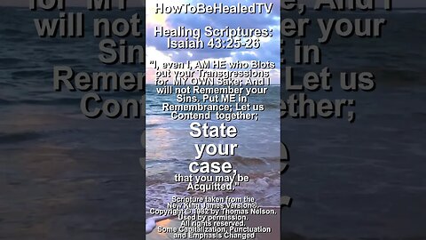 Healing Scriptures Concepts 📖 State Your Case! ✝️ Isaiah 43:25-26 #healingscriptures #healingverse