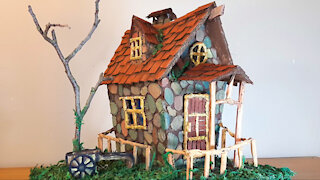 DIY Fairy House Using Cardboard and Egg Carton