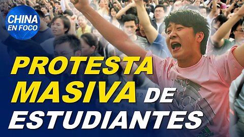 Estudiantes chinos estallan en una protesta y derriban una valla. Encierro sin fin