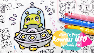 how to Draw Kawaii Ufo - Handmade by Garbi KW