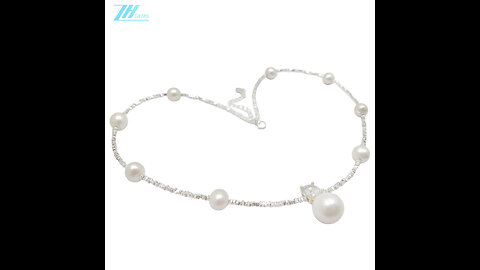 S925 Natural Pearl Choker Real Freshwater Pearl Necklace Bridesmaid Birthstone Jewelry