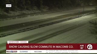 Snow causing problems on metro Detroit roads