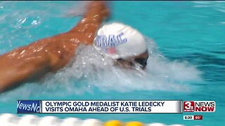 Gold medalist Katie Ledecky visits Omaha ahead of 2020 U.S. Swim Trials