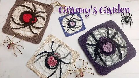 Crochet Granny Square Garden Heart Spider (SO SIMPLE! SO CUTE!!!)