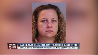 Elementary school teacher charged with possession of cocaine