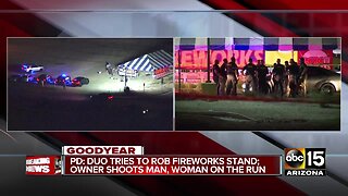 Fireworks stand owner shoots armed robber