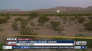 Plane crashes near I-15 in Jean