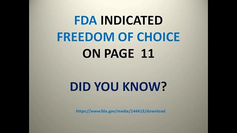 FDA’s choice clause=Law