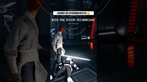 Hilariously Epic Boss Fight / Rick The Door Technician / Jedi Survivor #shorts