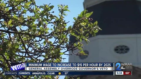 Maryland passes bill for $15 minimum wage