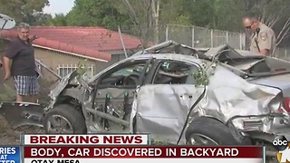 Otay Mesa resident discovers crashed car, body in backyard