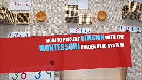 How to present DIVISION with the Montessori Golden Beads (aka Bank Game/Collective Exercises)