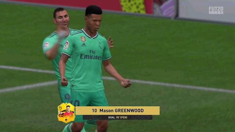 Fifa20 FUT Squad Battles - Red card followed by Mason Greenwood penalty