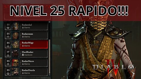 COLOQUE AS 5 CLASSES NO LVL 25 NO DIABLO 4 #DIABLO4