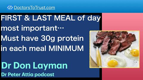 DON LAYMAN 9 | FIRST & LAST MEAL of daymost important…Must have 30g protein in each meal MINIMUM