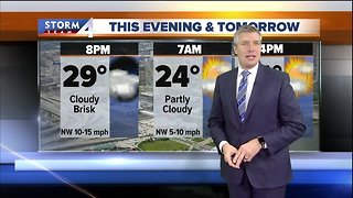 Mostly cloudy and colder Friday night