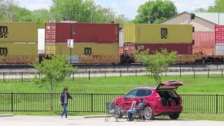CSX Q010 Intermodal Double-Stack Train from Fostoria, Ohio May 8, 2021