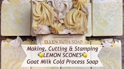 Making & Piping 🍋 LEMON SCONES 🍋 Goat Milk Cold Process Soap | Ellen Ruth Soap